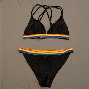 Black/Rainbow Bikini
